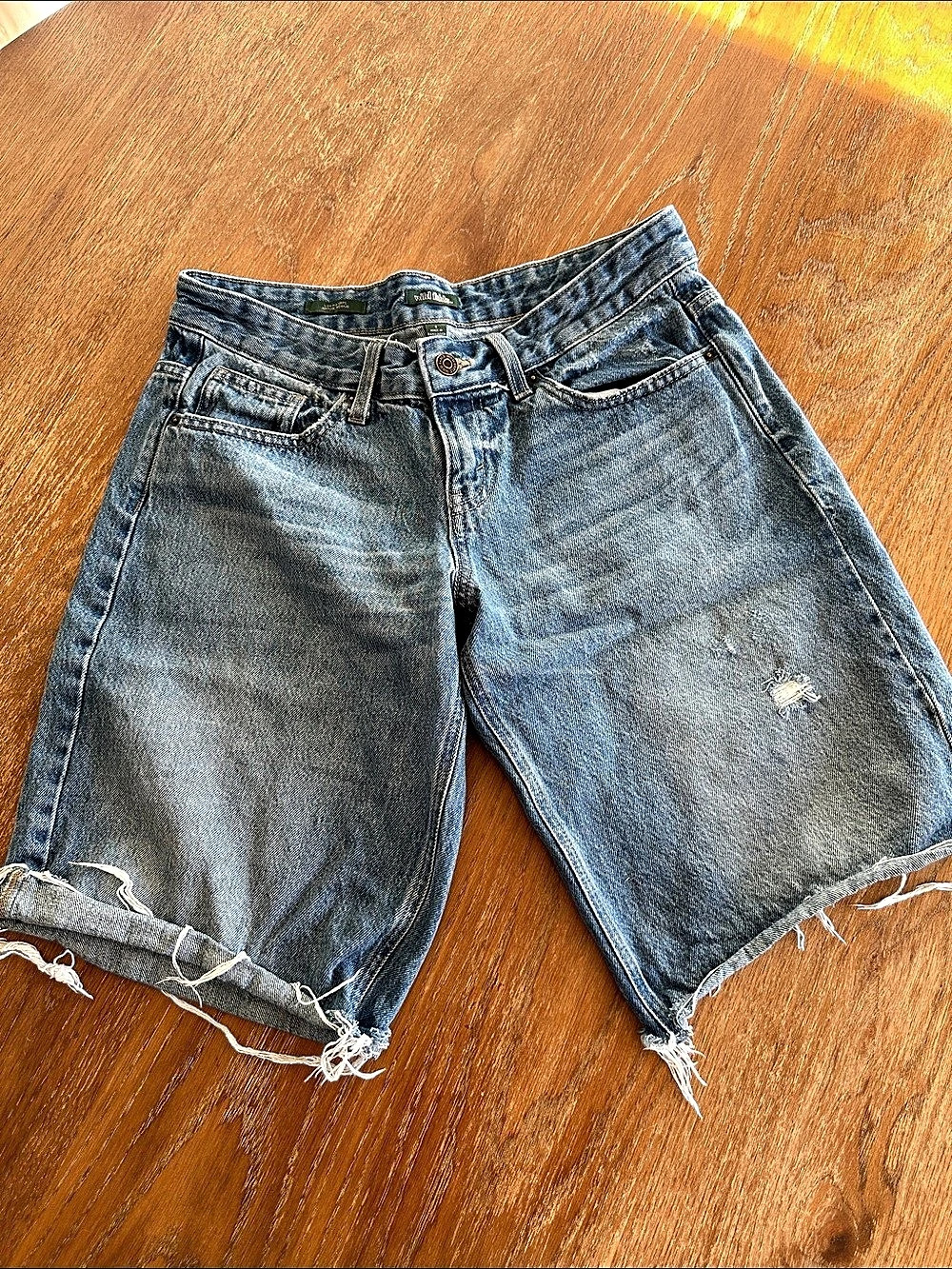 wild fable Women's Distressed Denim Jorts